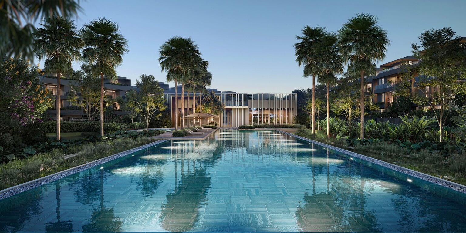 Hồ bơi dài 50m nằm trong khuôn viên Clubhouse